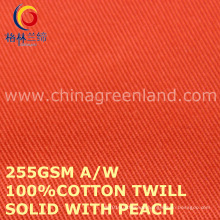 Cotton Solid with Peach Twill Fabric for Clothes Garments Industry (GLLML452)